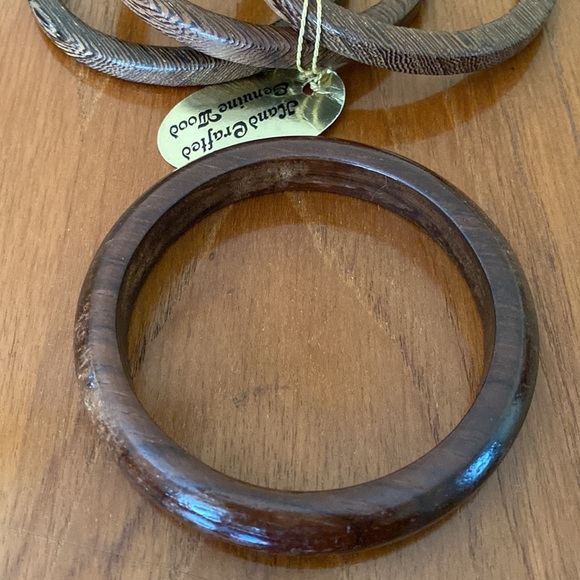 VTG Set of 10 Wooden & Plastic Bangles - Picture 3 of 11